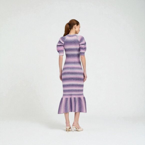 NWT En Saison Greer Ombre Knit Ruffle Hem Maxi Sweater Dress - Picture 6 of 7